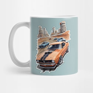 Speed and Style Unleashed with a Muscle Car in a Stunning Race! Mug